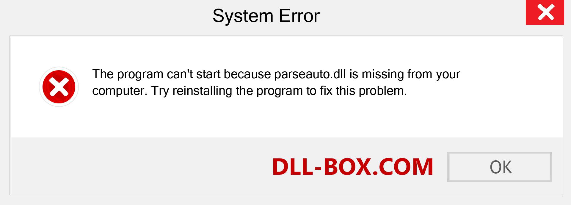  parseauto.dll file is missing?. Download for Windows 7, 8, 10 - Fix  parseauto dll Missing Error on Windows, photos, images